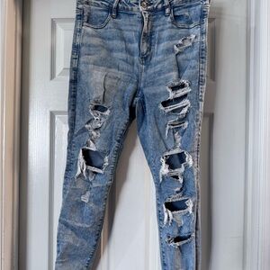 Distressed Blue Women's Jeans